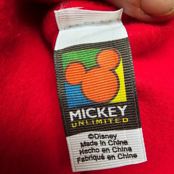 Disney Unlimited Mickey Mouse Winter Scarf Hat Red Felt Christmas Stocking Decor - Picture 5 of 5